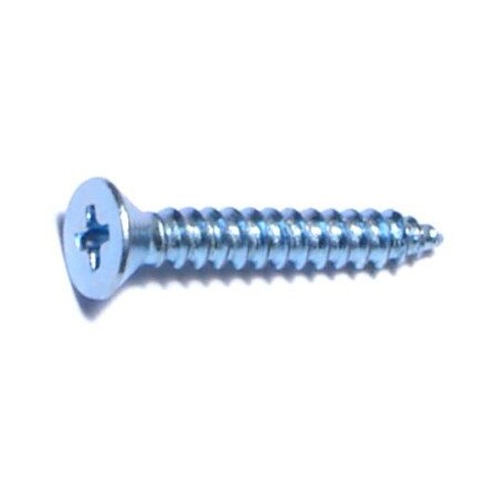 Midwest Fastener Sheet Metal Screw, #4 x 3/4 in, Zinc Plated Steel Flat Head Phillips Drive, 100 PK 02998
